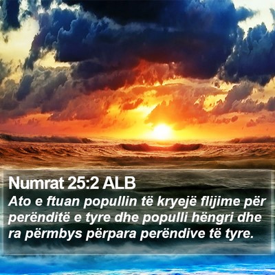 Numrat 25:2 ALB Bible Verse Image