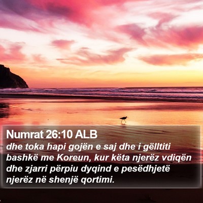Numrat 26:10 ALB Bible Verse Image