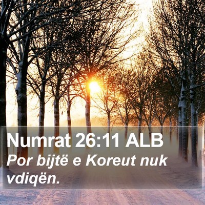 Numrat 26:11 ALB Bible Verse Image
