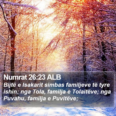 Numrat 26:23 ALB Bible Verse Image
