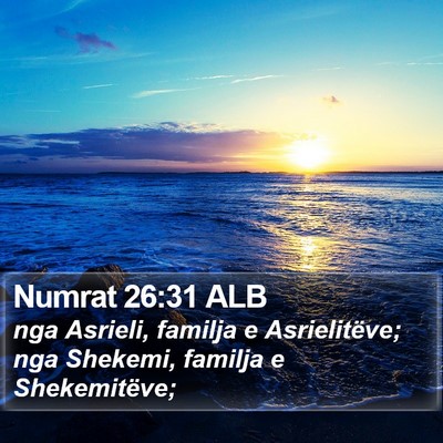 Numrat 26:31 ALB Bible Verse Image