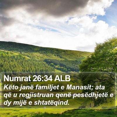 Numrat 26:34 ALB Bible Verse Image