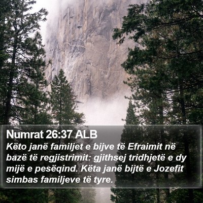 Numrat 26:37 ALB Bible Verse Image