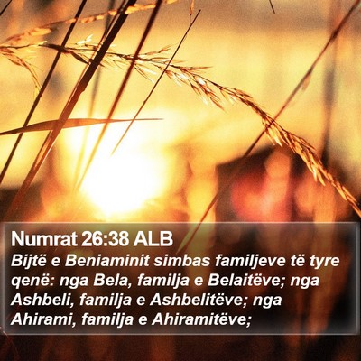 Numrat 26:38 ALB Bible Verse Image