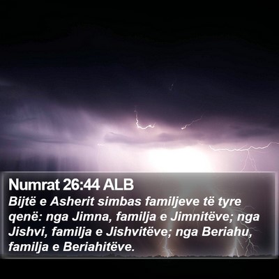 Numrat 26:44 ALB Bible Verse Image