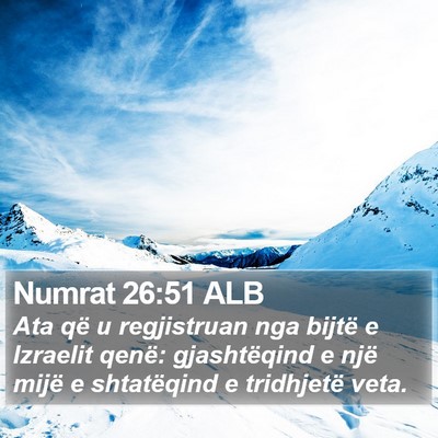 Numrat 26:51 ALB Bible Verse Image