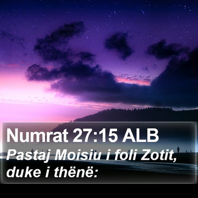 Numrat 27:15 ALB Bible Verse Image