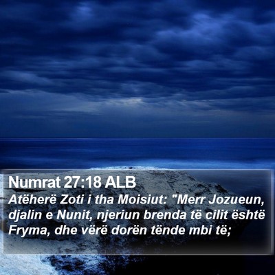 Numrat 27:18 ALB Bible Verse Image
