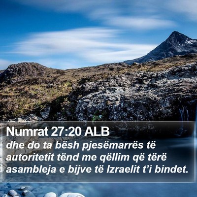 Numrat 27:20 ALB Bible Verse Image