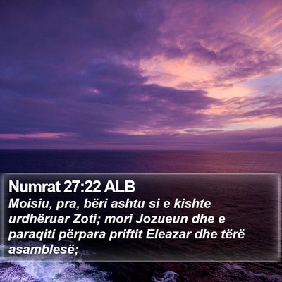 Numrat 27:22 ALB Bible Verse Image