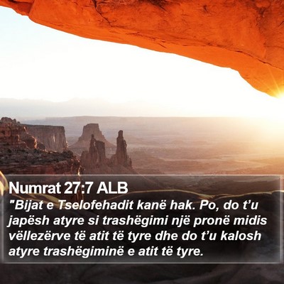 Numrat 27:7 ALB Bible Verse Image