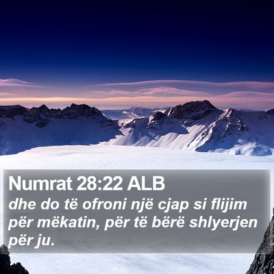 Numrat 28:22 ALB Bible Verse Image