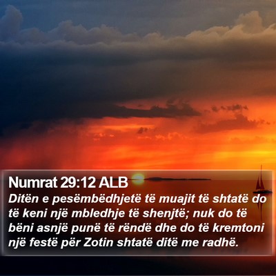 Numrat 29:12 ALB Bible Verse Image