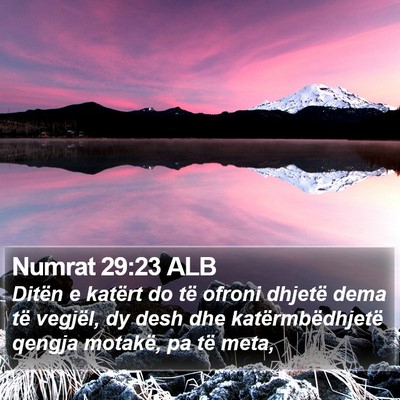 Numrat 29:23 ALB Bible Verse Image