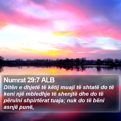 Numrat 29:7 ALB Bible Verse Image