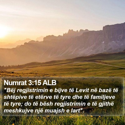 Numrat 3:15 ALB Bible Verse Image