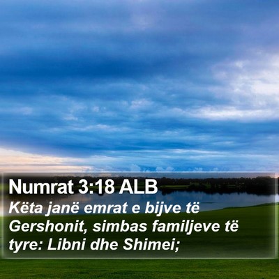 Numrat 3:18 ALB Bible Verse Image