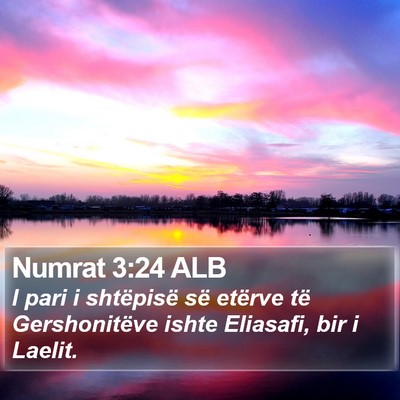 Numrat 3:24 ALB Bible Verse Image