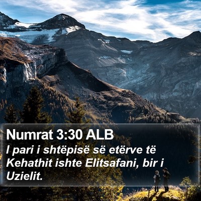 Numrat 3:30 ALB Bible Verse Image