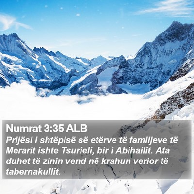 Numrat 3:35 ALB Bible Verse Image