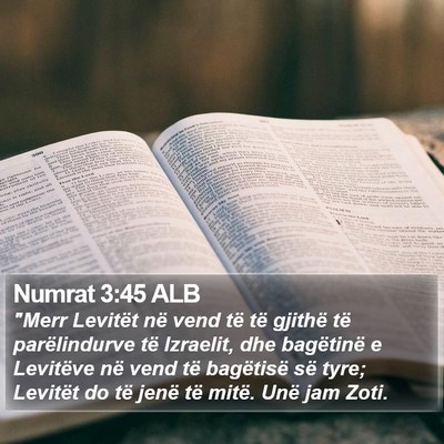 Numrat 3:45 ALB Bible Verse Image