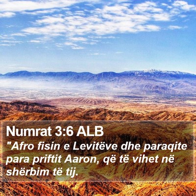 Numrat 3:6 ALB Bible Verse Image