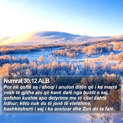 Numrat 30:12 ALB Bible Verse Image
