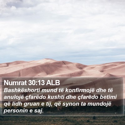 Numrat 30:13 ALB Bible Verse Image