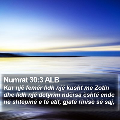 Numrat 30:3 ALB Bible Verse Image