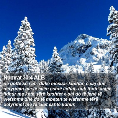 Numrat 30:4 ALB Bible Verse Image