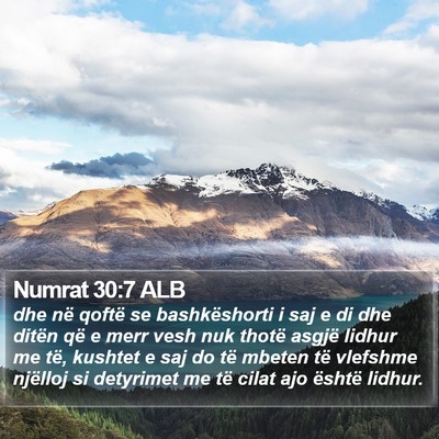 Numrat 30:7 ALB Bible Verse Image