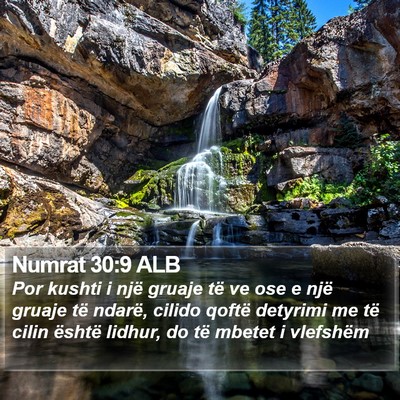 Numrat 30:9 ALB Bible Verse Image