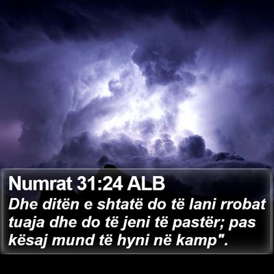 Numrat 31:24 ALB Bible Verse Image