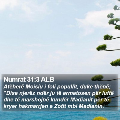 Numrat 31:3 ALB Bible Verse Image