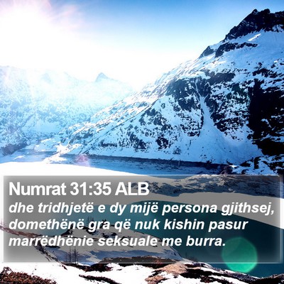 Numrat 31:35 ALB Bible Verse Image