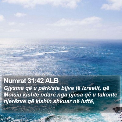 Numrat 31:42 ALB Bible Verse Image