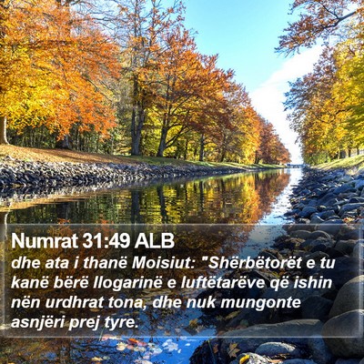 Numrat 31:49 ALB Bible Verse Image