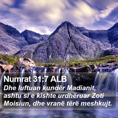 Numrat 31:7 ALB Bible Verse Image