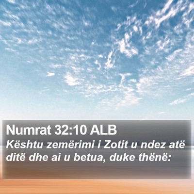 Numrat 32:10 ALB Bible Verse Image