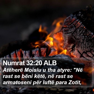 Numrat 32:20 ALB Bible Verse Image