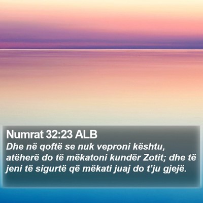 Numrat 32:23 ALB Bible Verse Image