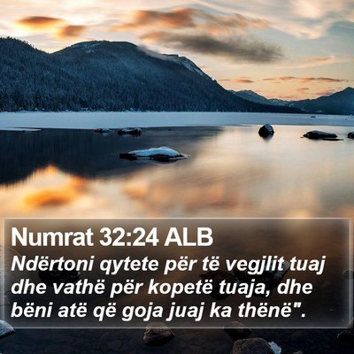 Numrat 32:24 ALB Bible Verse Image