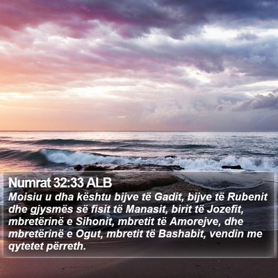 Numrat 32:33 ALB Bible Verse Image