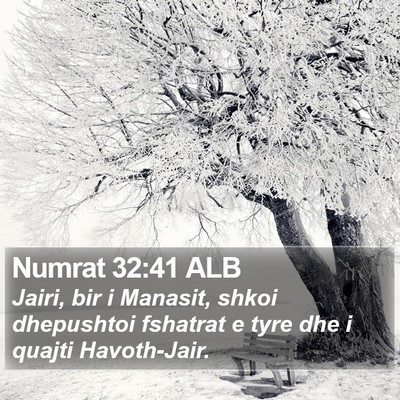 Numrat 32:41 ALB Bible Verse Image