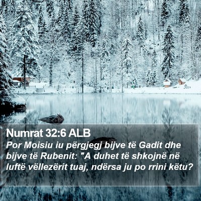 Numrat 32:6 ALB Bible Verse Image