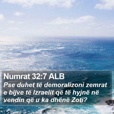 Numrat 32:7 ALB Bible Verse Image
