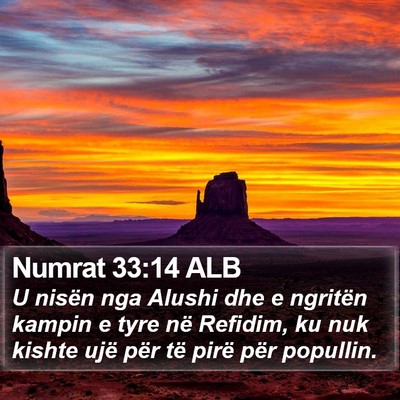 Numrat 33:14 ALB Bible Verse Image