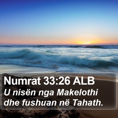 Numrat 33:26 ALB Bible Verse Image