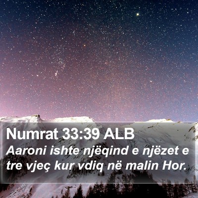 Numrat 33:39 ALB Bible Verse Image