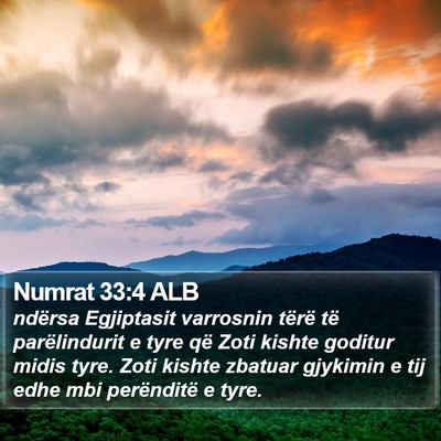 Numrat 33:4 ALB Bible Verse Image